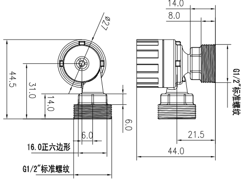 ZL25-05無(wú)刷微型直流水泵平面圖